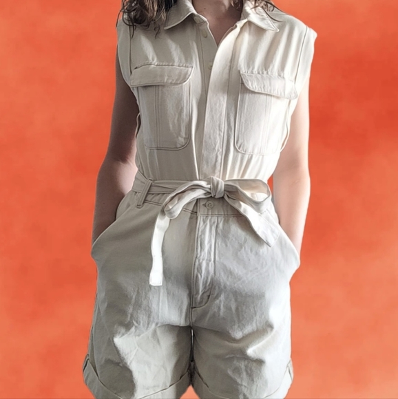 DYNAMITE belted romper - Picture 2 of 4